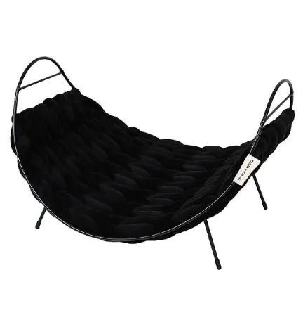 D&D Home Baily Stylish Fleece Bed for Cats - BLACK/50X45X25CM