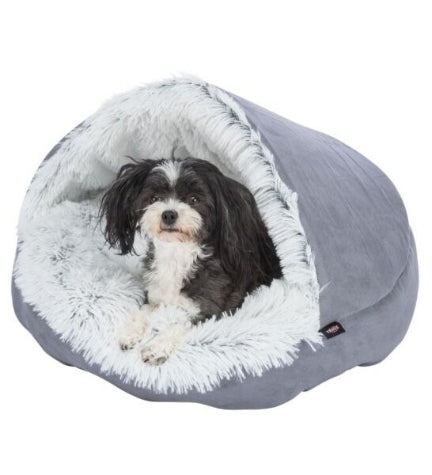 Trixie Harvey Round Cuddly Cave Dog Bed - GREY/100X70CM