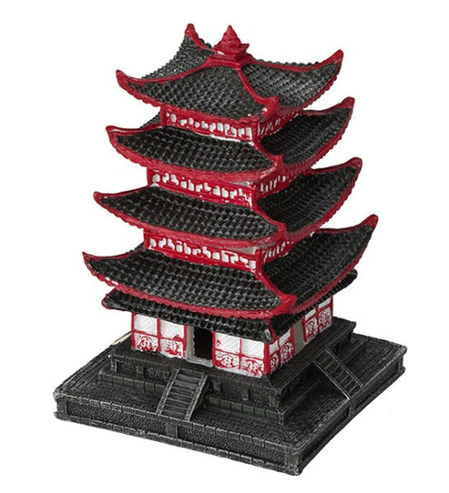 Aqua D'Ella Chinese Pagoda Aquarium Décor - 10X10X14CM