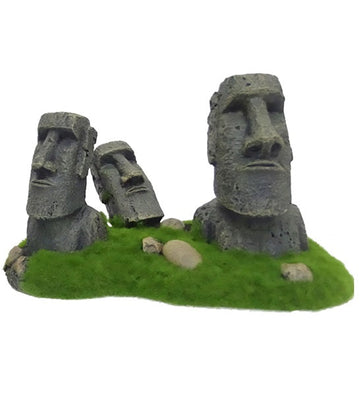 Aqua D'Ella Moai Easter Island Aquarium Décor - 21X12X13CM
