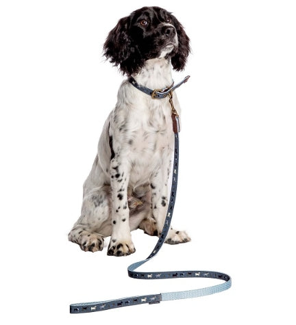 Danish Design FatFace Marching Dog Lead BLUE/2CM Medium