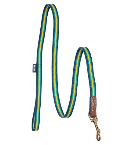Danish Design FatFace Bold Stripe Woven Dog Lead BLUE/1.5CM Small