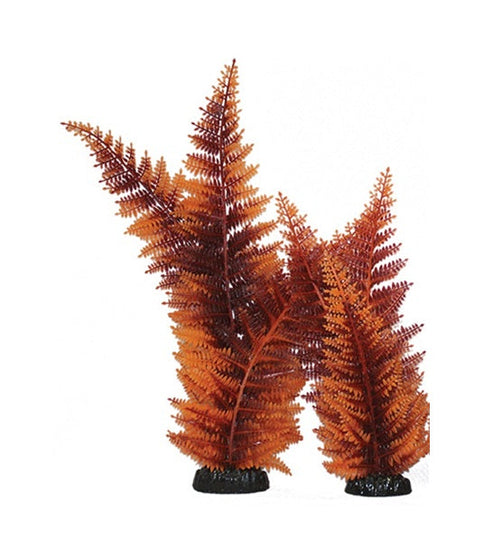 Hugo Kamishi Broad Leaf Fern Aquarium Plant Décor - RED/13CM