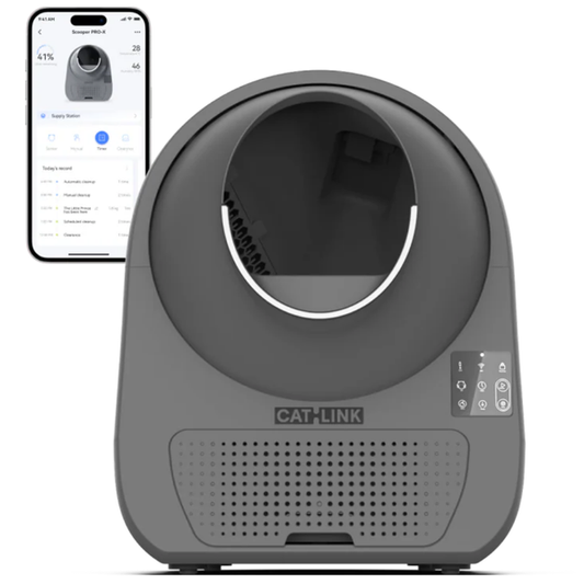 Catlink Scooper Luxury PRO-X AI Self Cleaning Cat Litter Box - GREY/63X62X74CM