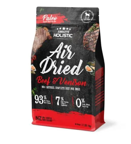 Absolute Holistic Air Dried Diet Beef & Venison Dry Dog Food - 1KG
