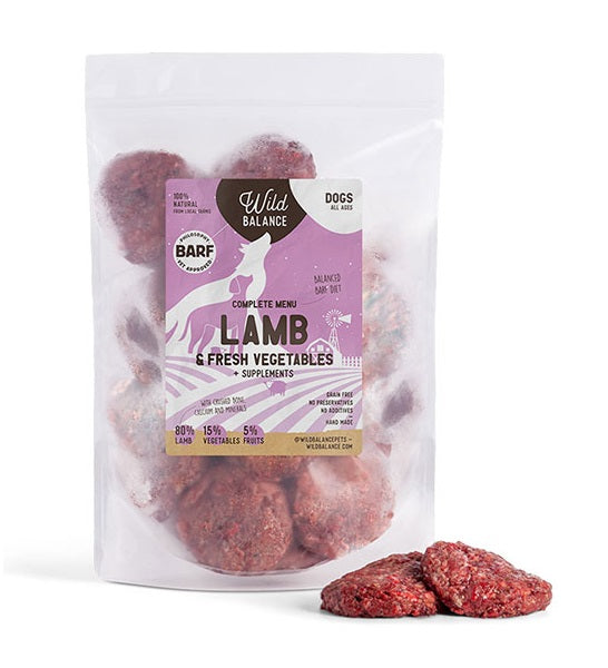 Wild Balance Complete BARF Menu Lamb for Dogs - 1KG