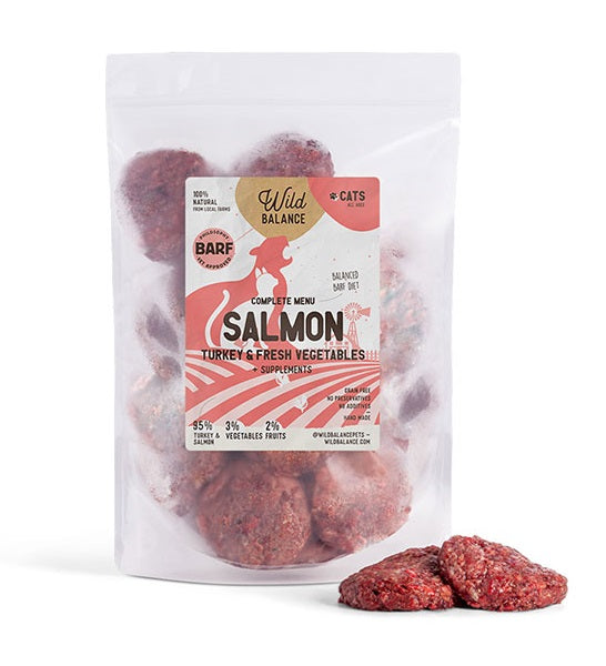 Wild Balance Complete BARF Menu Salmon for Cats - 1KG
