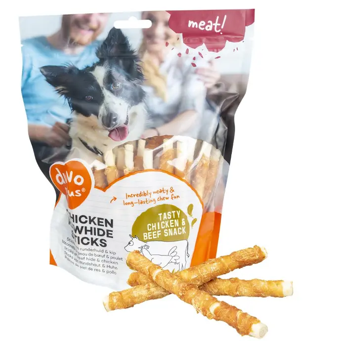 Duvo+ Meat Chicken & Rawhide Sticks Small 12.5cm - 400gm