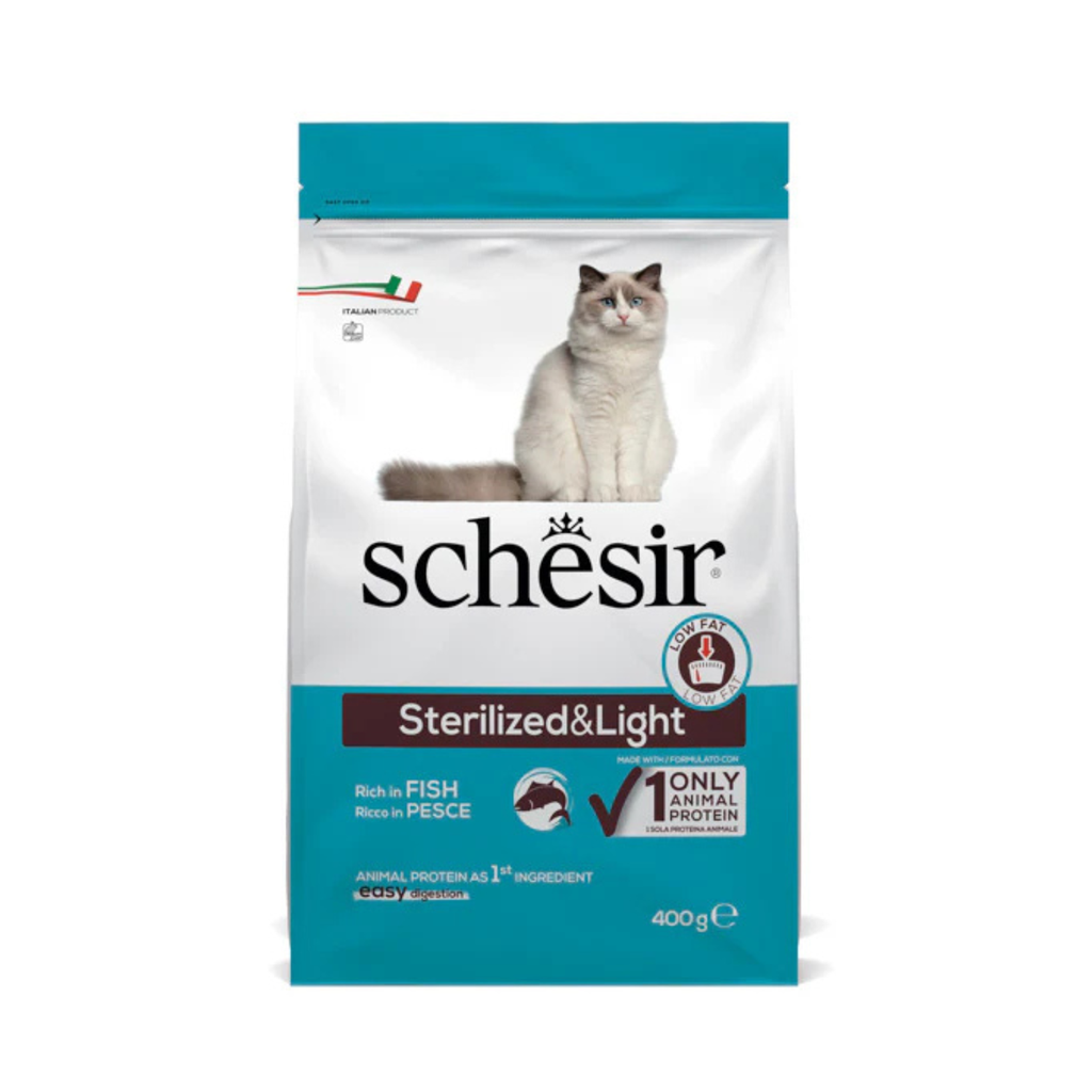 Schesir Cat Dry Food-Sterilized & Light-Fish 400g