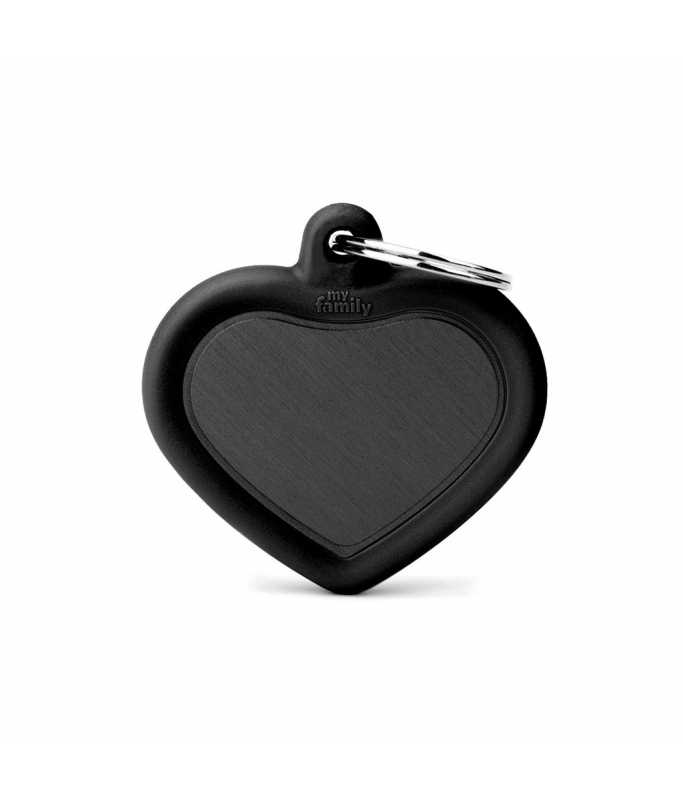 My Family CUORE ALLUMINIO NERO GOMMA NERA