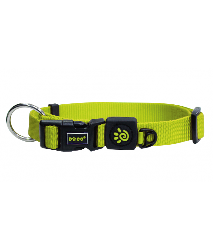 Doco Signature O - Ring Collar - 1.0 x 21-30cm[Color - Lemon, Size - XS]