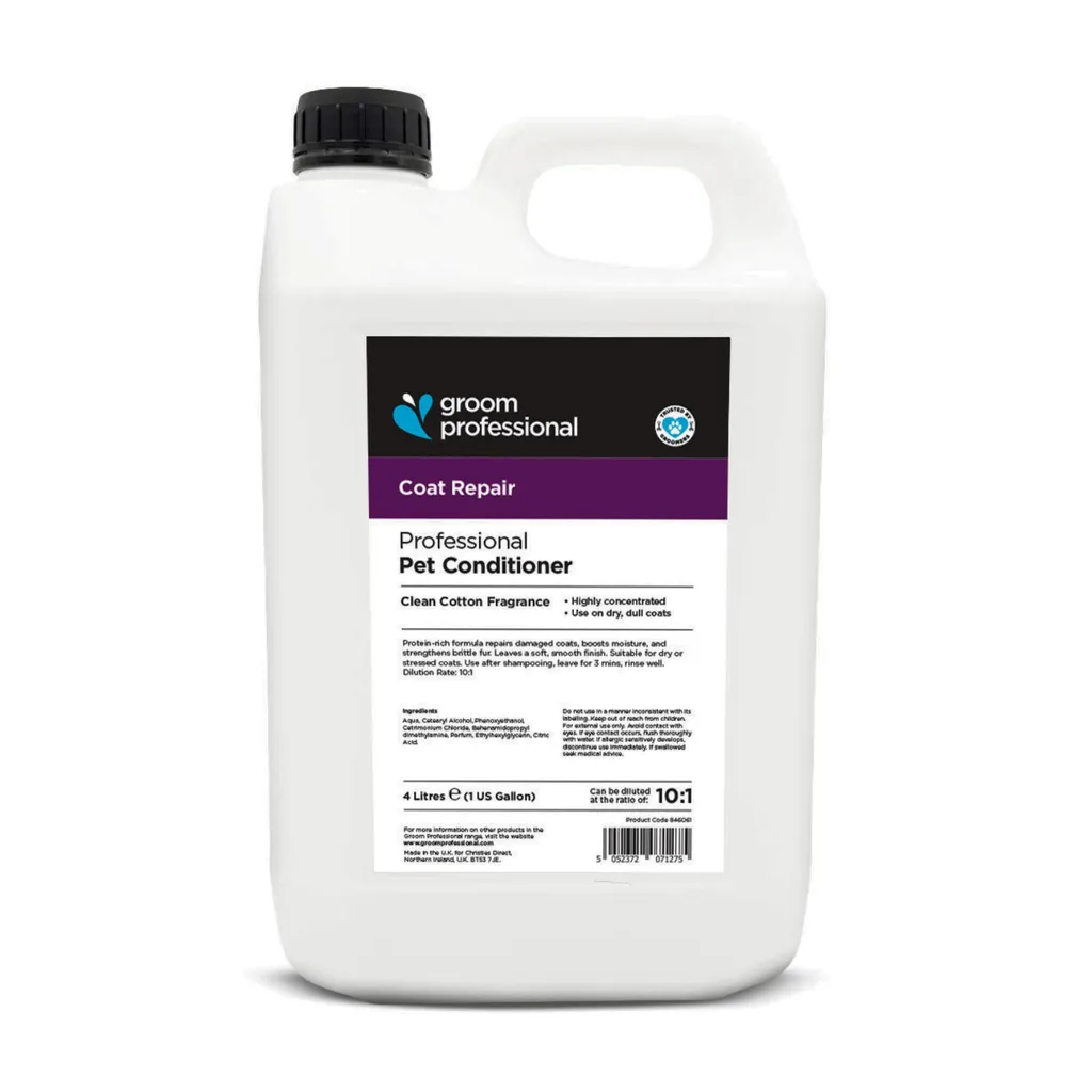Groom Professional Coat Repair Pet Conditioner[Clean Cotton Scent]-4 litre