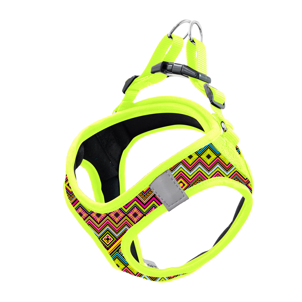 Doco Pattern Print Harness With 3D Foam Large-47-50cm / 7-9kg-Safety Lemon