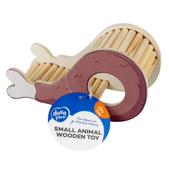 Duvo+ Small Animal Wooden Play House Drumstick 20x7.8x10.5cm Multicolour