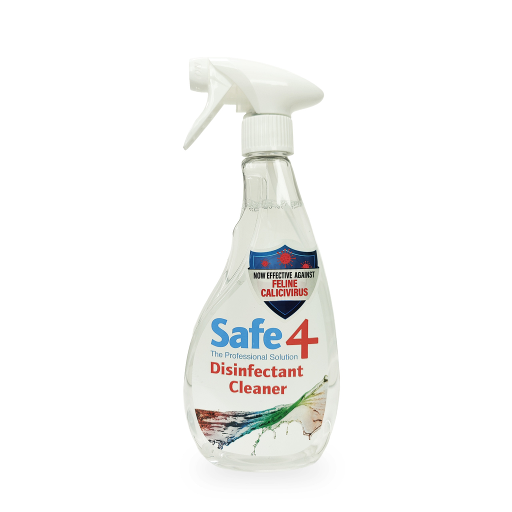 Safe 4 Disinfectant Pre-Diluted Spray 1:10 Dilution, Odourless, Enhanced Formula, 500 ml