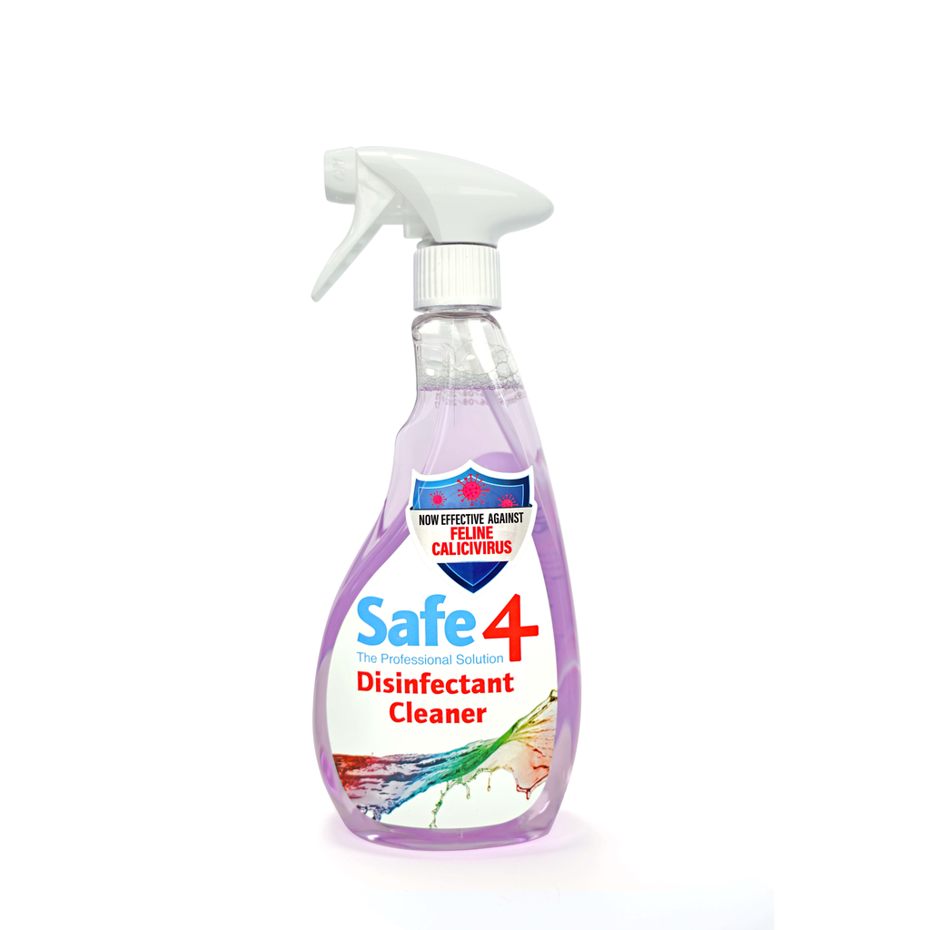 Safe 4 Disinfectant Pre-Diluted Spray 1:10 Dilution, Lavender Scent, Enhanced Formula, 500 ml
