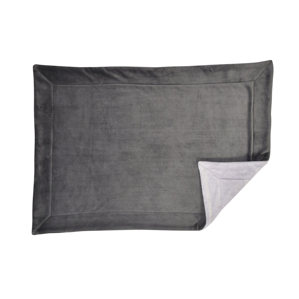 Bobby Plaid Cosy Throw Grey, Large