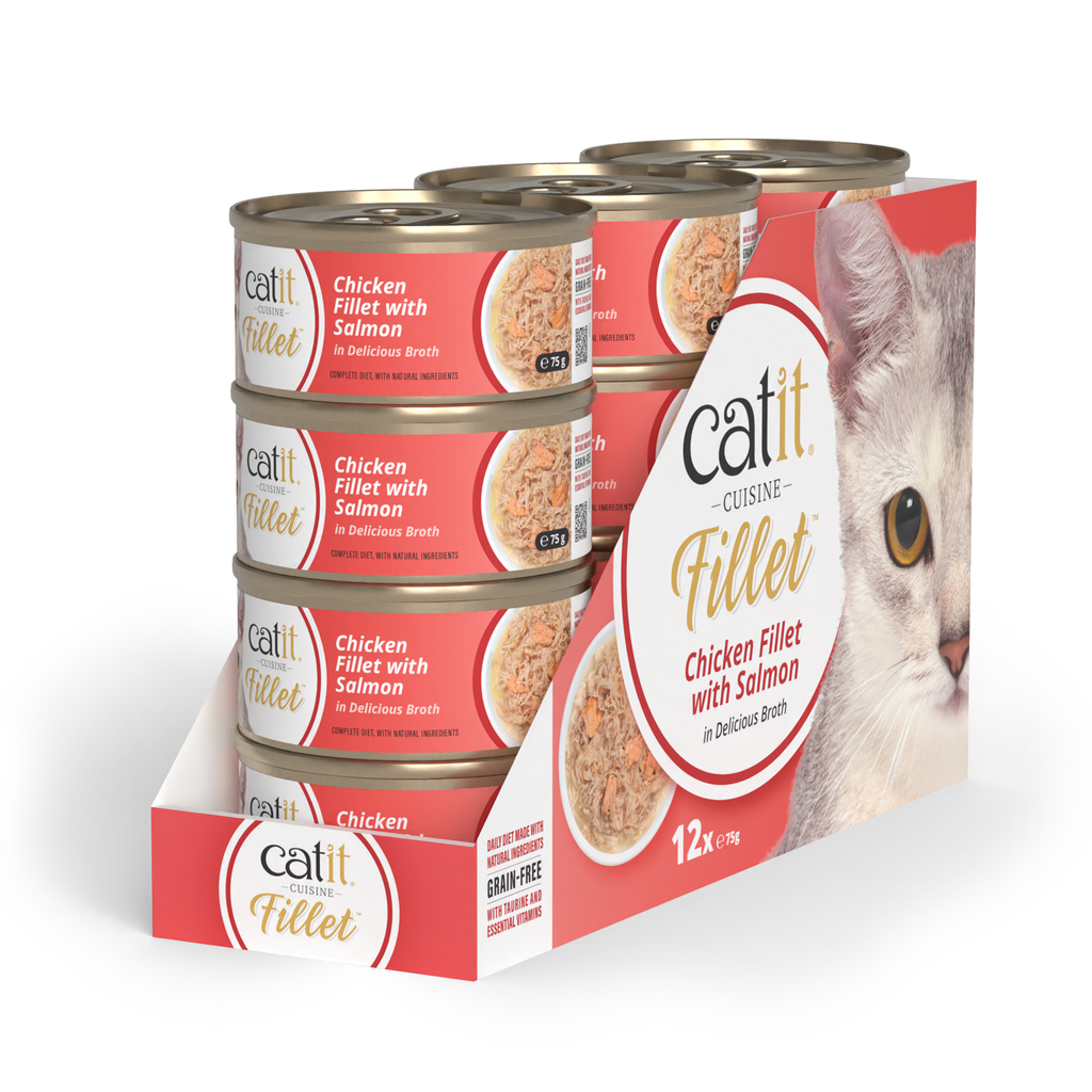 Catit Cuisine Chicken Fillet with Salmon, 12 x 75 g
