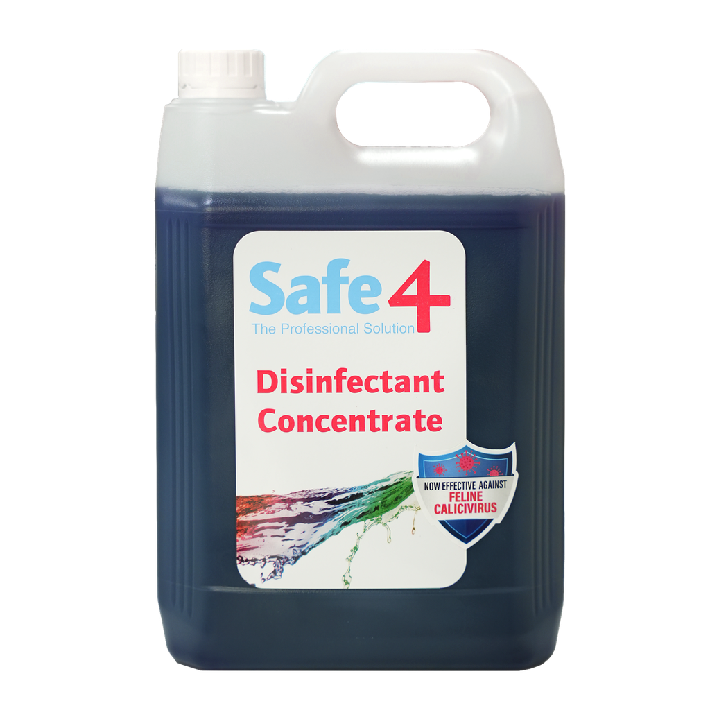 Safe 4 Concentrated Disinfectant Cleaner, Freshmint Scent, Enhanced Formula, 5 L
