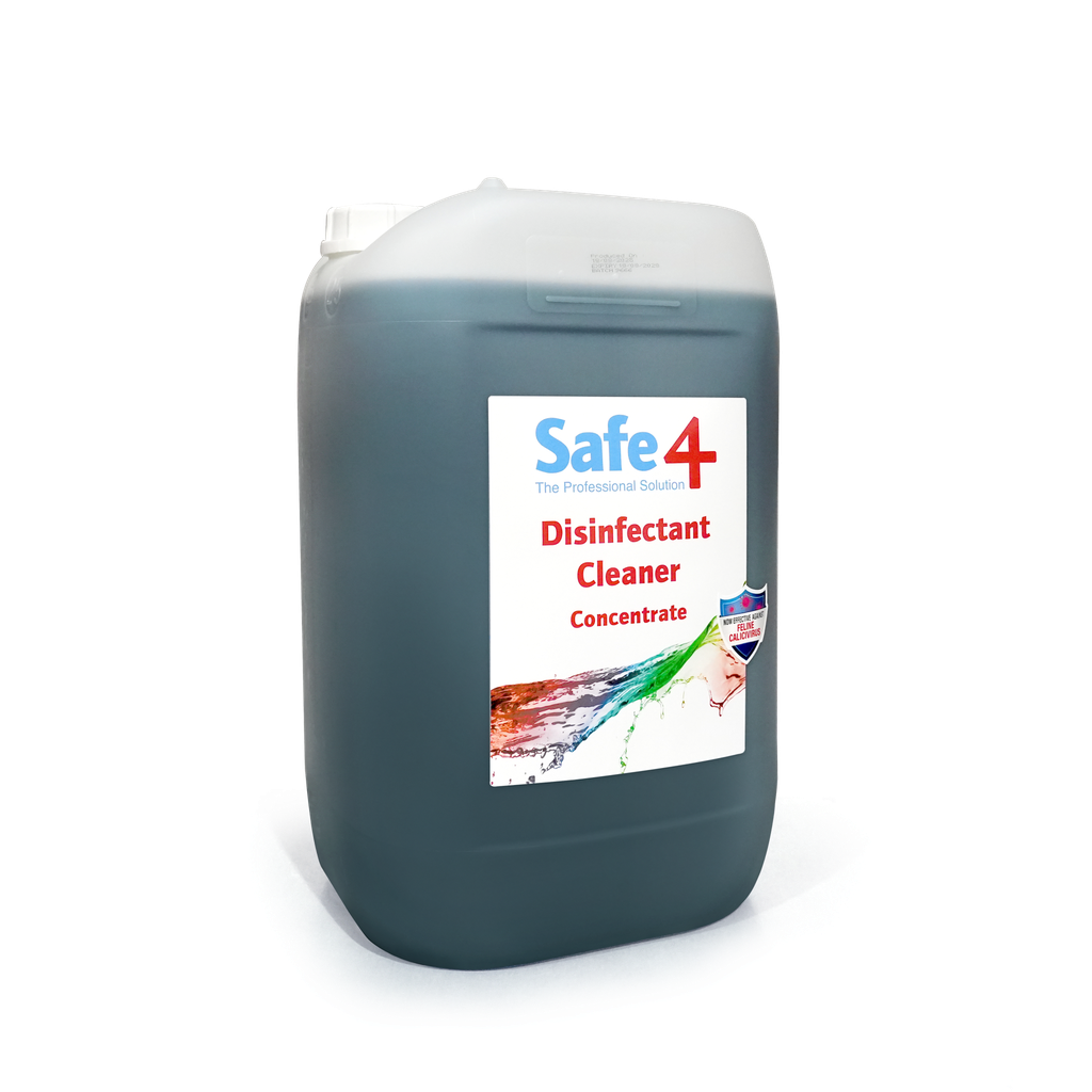 Safe 4 Concentrated Disinfectant Cleaner, Apple Scent, Enhanced Formula, 25 L