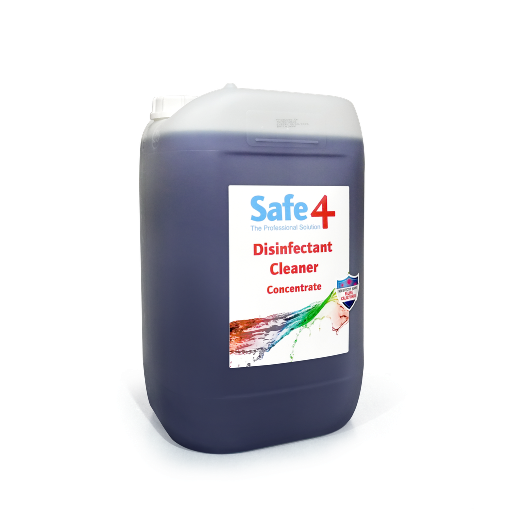 Safe 4 Concentrated Disinfectant Cleaner, Lavender Scent, Enhanced Formula, 25 L