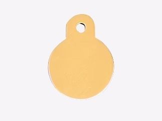ID Tag Circle Small Anodized MUSTARD-SMALL