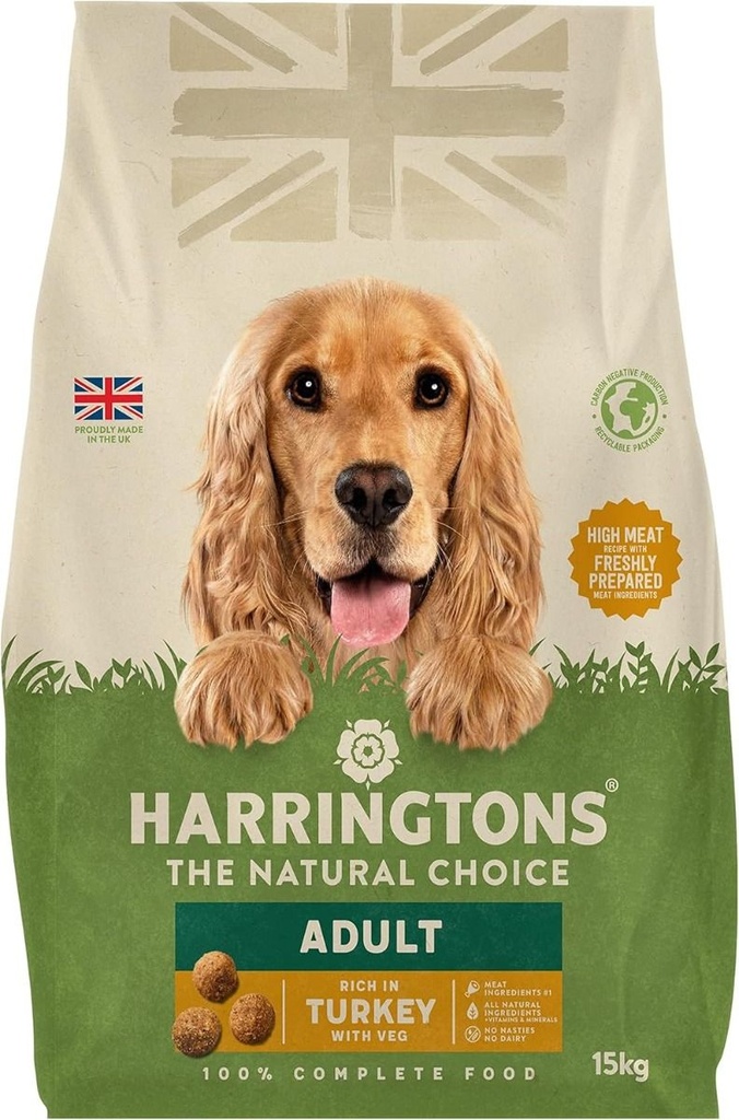 Harringtons Complete Turkey with Veg Adult Dry Dog Food 18KG