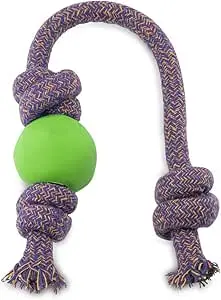 Beco Pets Eco-Friendly Ball on a Rope Dog Toy GREEN-Small