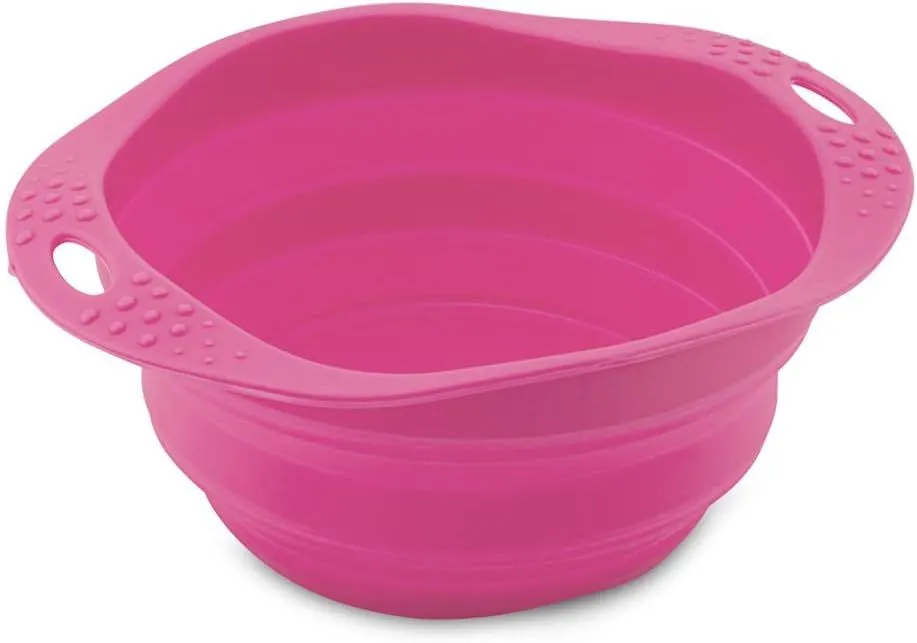 Beco Pets Collapsible Travel Dog Bowl PINK-Medium