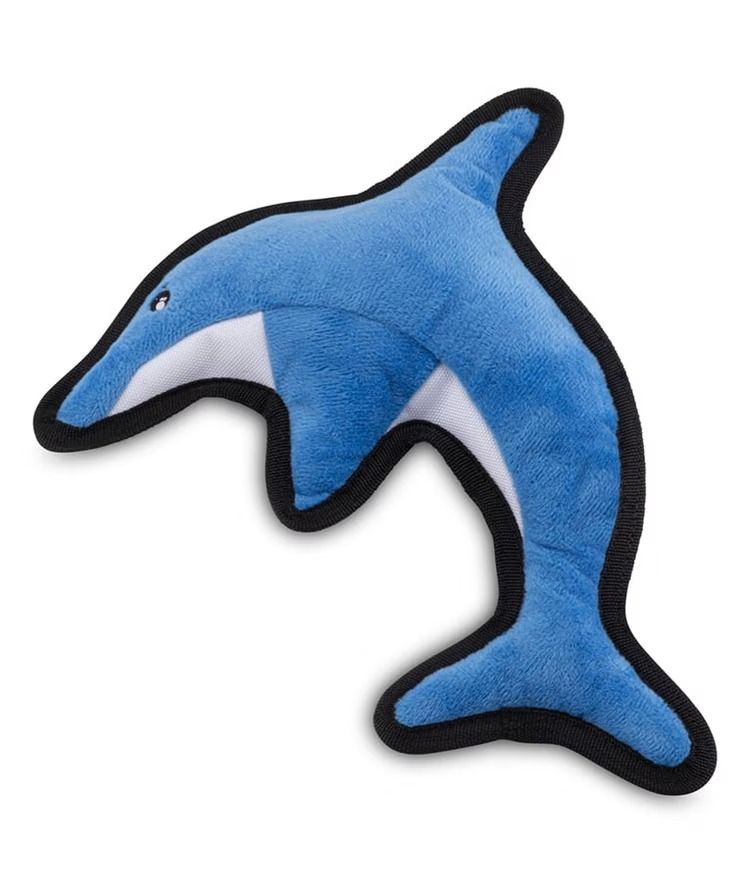 Beco Pets Rough & Tough Dolphin Recycled Dog Toy BLUE-Large