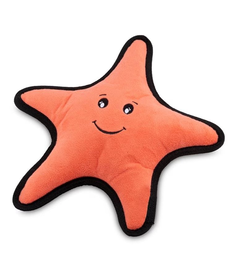 Beco Pets Rough & Tough Starfish Recycled Dog Toy ORANGE-Large