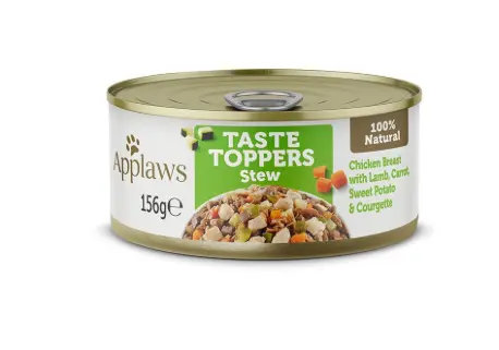 Applaws Taste Toppers Stew Chicken with Lamb & Vegetables Wet Dog Food 156g Tin 156G
