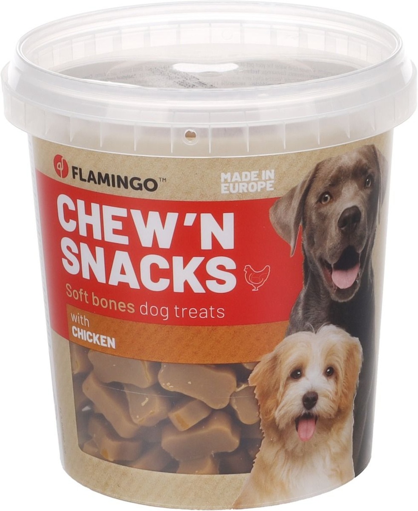 Flamingo Chew'n Snack Chicken Bones Dog Treats 500g 500g