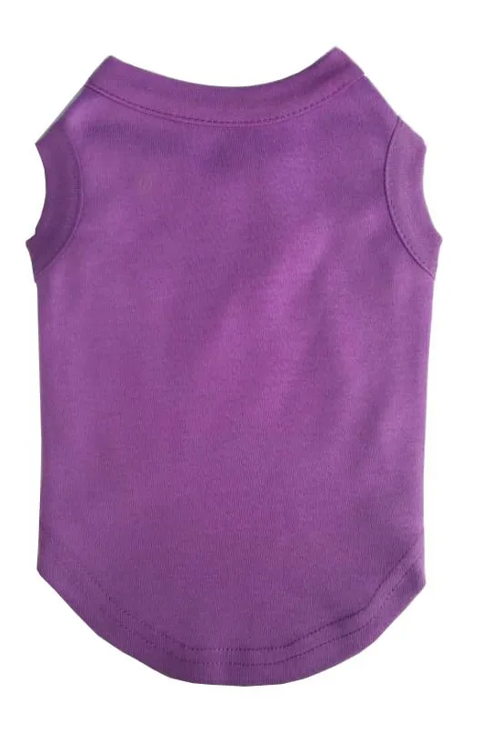 Pets Club Cotton Plain  Dog Cloth Summer T-Shirt - 2XL, PURPLE
