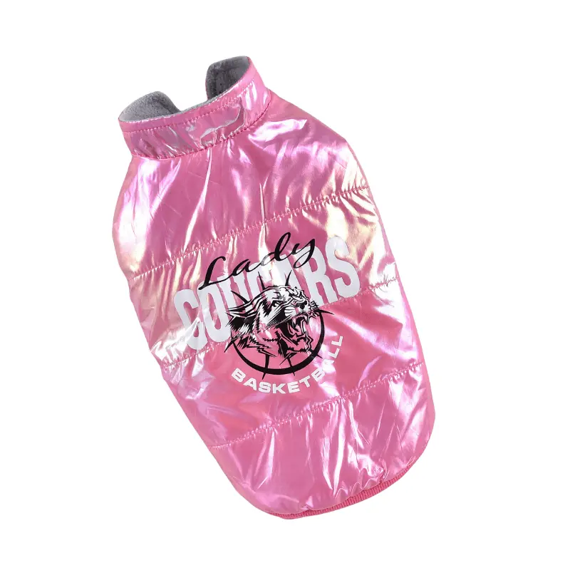 Hong Pet Colorful Pearl Vest Jacket - Pink - L