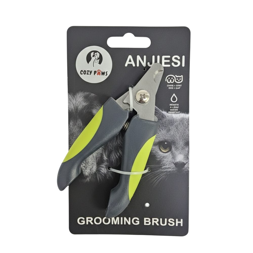 Cozy Paws Pet Nail Clipper With Safety Guard- Small (12x5cm)-Green