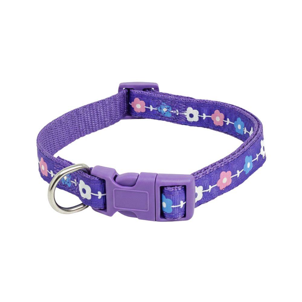 Cozy Paws Pet Collar - Medium ( L43-63cm×2cm)-Flower Print