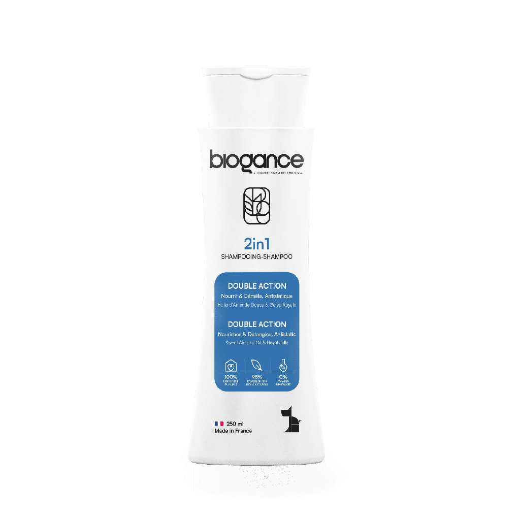 Biogance 2 In 1 Organic Shampoo (Sweet Almond Oil &amp; Royal Jelly)-250ml