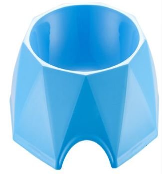 Pets Club Diamond Shape Pets Bowl (L) 23.5*23.5*7.2 Cm-Blue