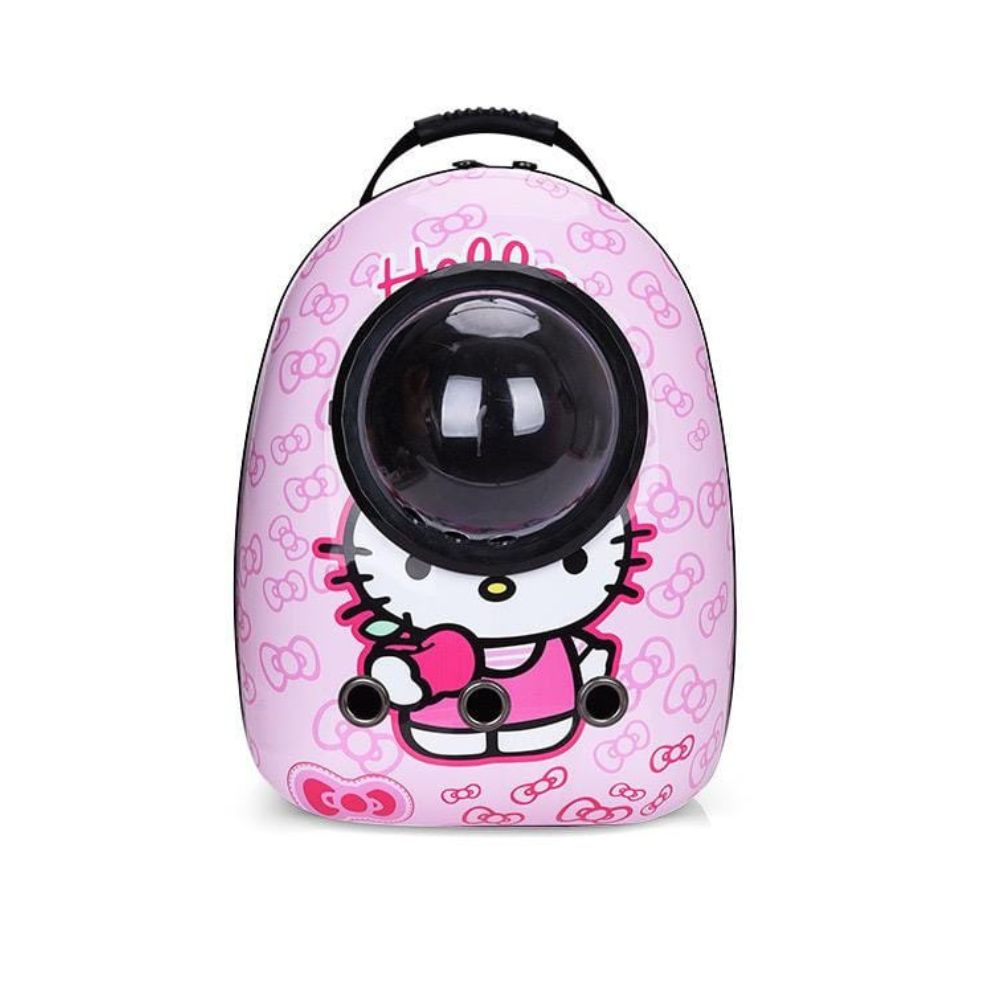 Cozy Paws Pink Kitty Transparent Capsule Pet Travel Backpack – 42X32 X29 Cm