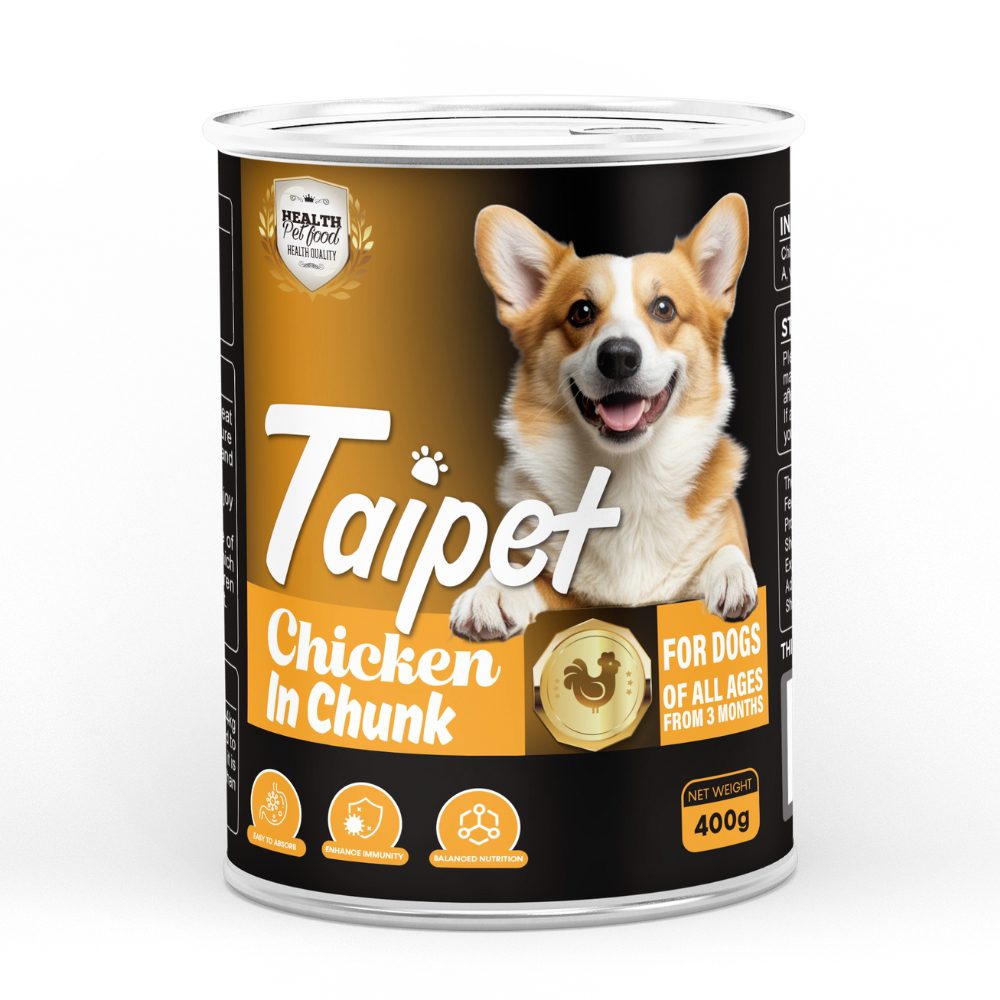 Taipet Dog Canned Wet Food Chicken in Chunk-400g (Box contains 24pcs)