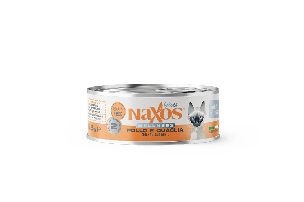 Naxos Cat Grain Free Adult Sterilight Chicken & Quail Pate 85g (Pack of 12)