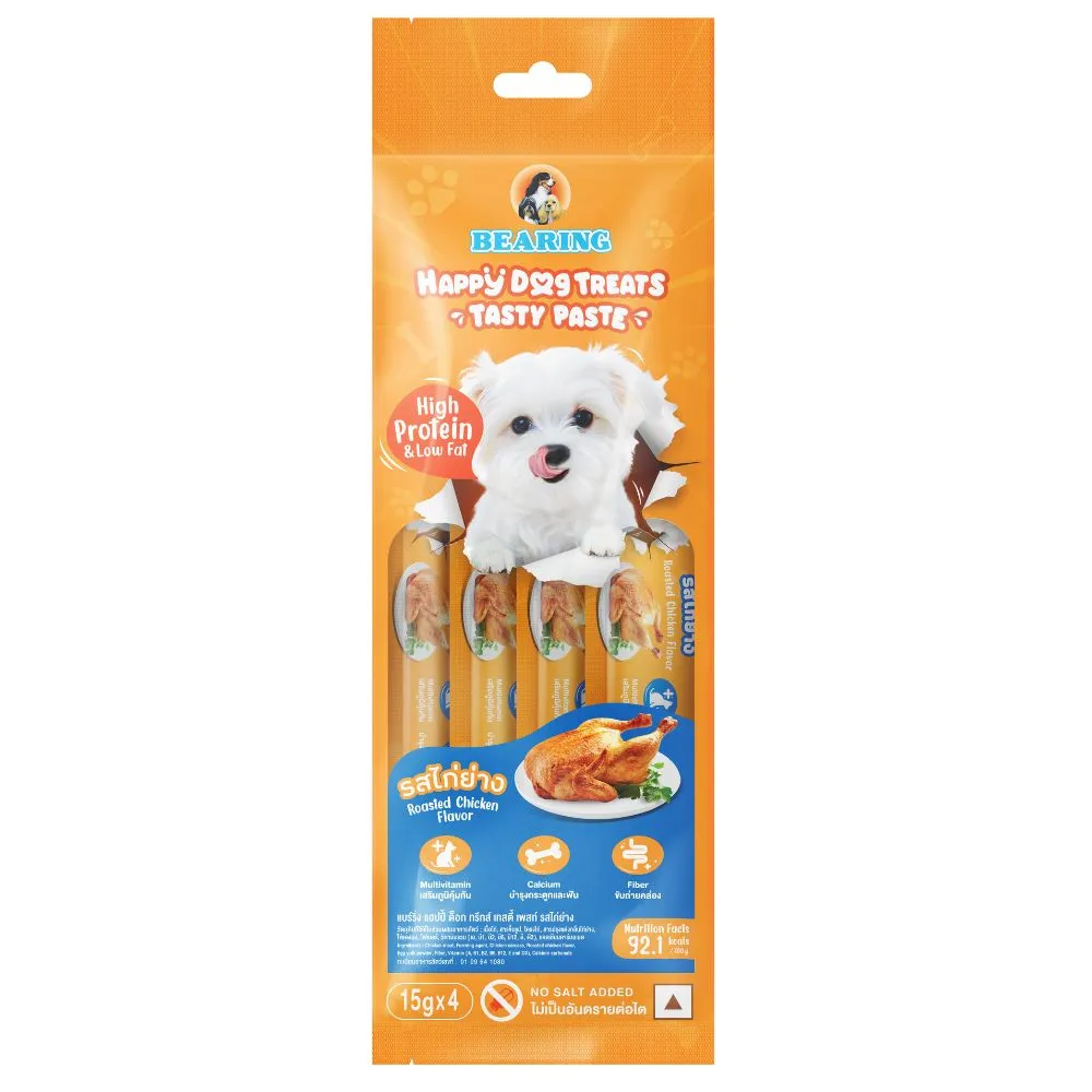 Bearing Happy Dog Creamy Treats Roasted Chicken Flavor-15g*4