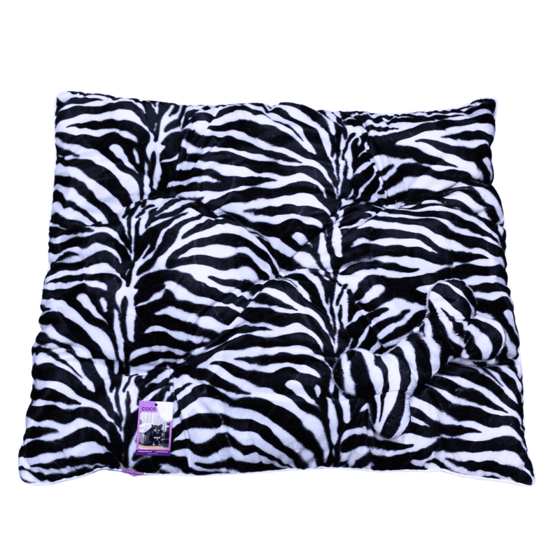 Coco Kindi Cushion With Bone Zebra Stripe Washable Fur Bed - Size 3