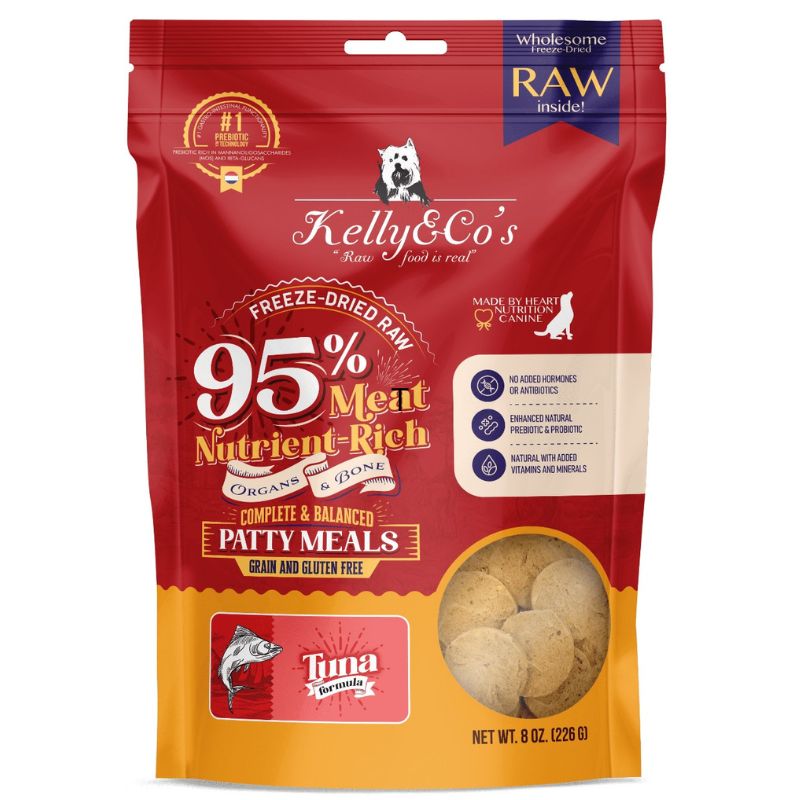 Kelly & Co’s Freeze Dried Patty Meals Tuna For Dog-226g