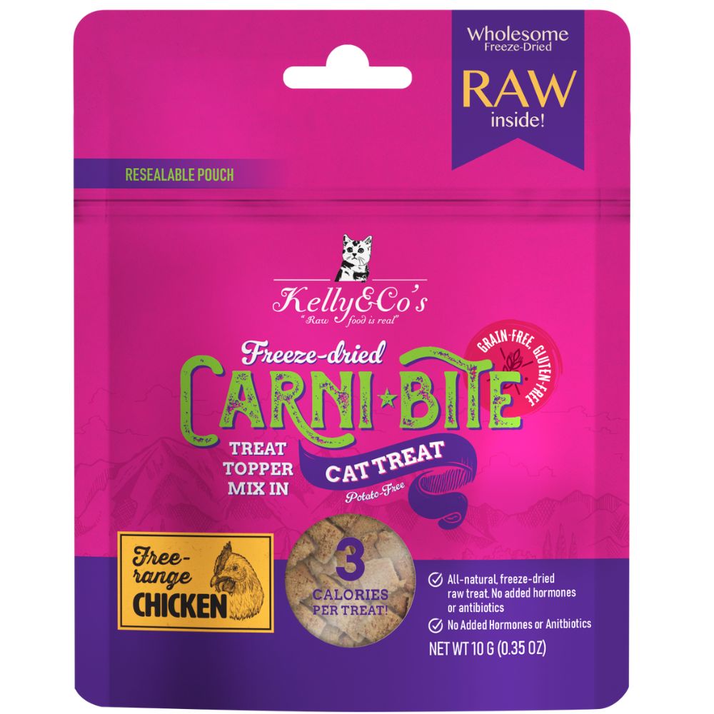 Kelly & Co’s Freeze Dried Carni Bite Topper Mix In Chicken For Cat Treat-10g