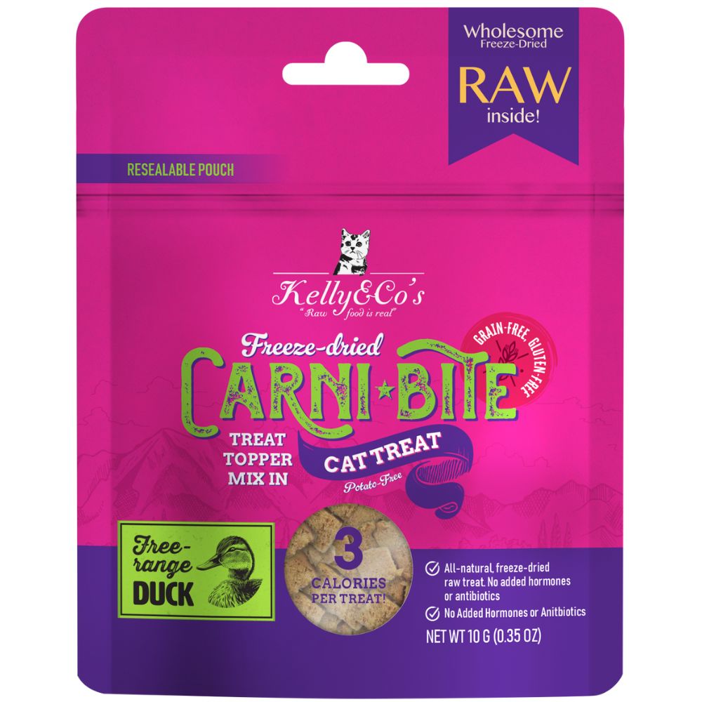 Kelly & Co’s Freeze Dried Carni Bite Topper Mix In Duck For Cat Treat -10g