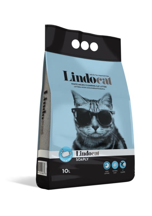 LindoCat White Bentonite Soaply 10L Cat Litter