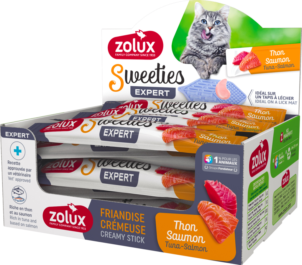 Zolux Sweeties Creamy Stick For Cat Salmon 48pcs x 14gm