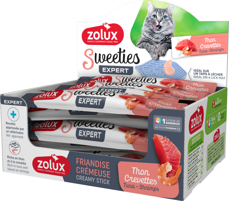 Zolux Sweeties Creamy Stick For Cat Shrimp 48pcs x 14gm
